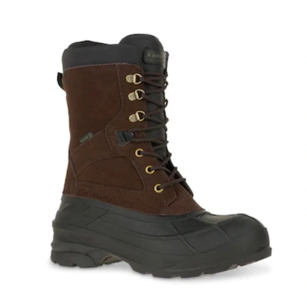 Kamik Suede Nation Wide Snow Boot in‎ Dark Brown Size 12